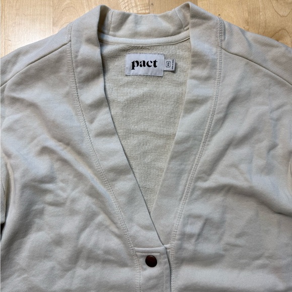 Pact Organic Cotton Cream Sweater Size XS - Picture 2 of 3
